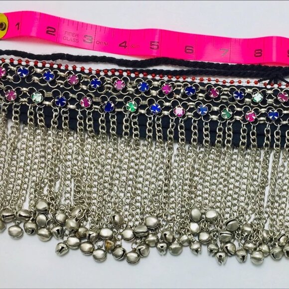 Tribal Belly Chain With Long Dangling Bells, Kuchi Belly Dance Belt - Picture 15 of 16